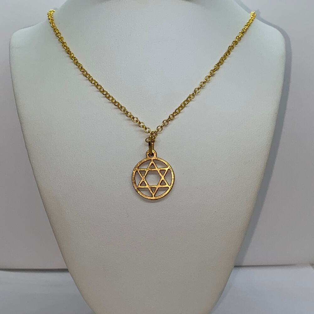 Gold-Tone Star Pendant Necklace